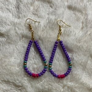 New beaded teardrop earrings